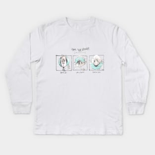 Three  Wise Monkeys Kids Long Sleeve T-Shirt